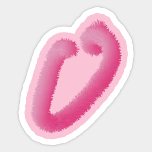 V Pink Animal Initials Sticker